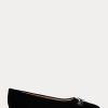Bailarinas de terciopelo Ralph Lauren Lilah para mujer, color negro Bailarinas de terciopelo Ralph Lauren Lilah para mujer, color negro