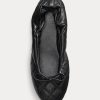 Bailarinas negras de piel de cordero acolchada Ralph Lauren para mujer Bailarinas negras de piel de cordero acolchada Ralph Lauren para mujer