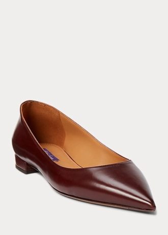 Bailarinas Ralph Lauren Kendrya de piel de becerro color marrón para mujer Bailarinas Ralph Lauren Kendrya de piel de becerro color marrón para mujer