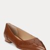 Bailarinas Ralph Lauren Loraine de piel bruñida color marrón para mujer Bailarinas Ralph Lauren Loraine de piel bruñida color marrón para mujer