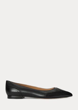 Bailarinas Ralph Lauren Loraine de piel bruñida para mujer, color negro Bailarinas Ralph Lauren Loraine de piel bruñida para mujer, color negro
