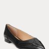 Bailarinas Ralph Lauren Loraine de piel bruñida para mujer, color negro Bailarinas Ralph Lauren Loraine de piel bruñida para mujer, color negro