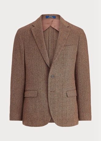 Blazer deportivo Ralph Lauren Polo Soft Herringbone marrón para hombre