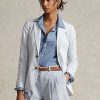 Blazers blancos de seersucker Ralph Lauren para mujer