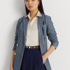 Blazers cruzados de Chambray de Ralph Lauren para mujer en azul Blazers cruzados de Chambray de Ralph Lauren para mujer en azul