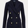 Blazers cruzados de punto Ralph Lauren para mujer en azul marino Blazers cruzados de punto Ralph Lauren para mujer en azul marino