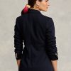 Blazers cruzados de punto Ralph Lauren para mujer en azul marino Blazers cruzados de punto Ralph Lauren para mujer en azul marino