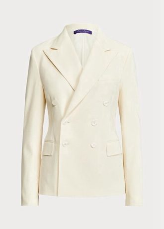 Blazers de gabardina de lana Safford de Ralph Lauren para mujer en blanco