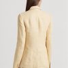 Blazers de lino con diseño de espiga de Ralph Lauren para mujer en amarillo