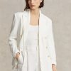 Blazers de lino Ralph Lauren blancos para mujer Blazers de lino Ralph Lauren blancos para mujer