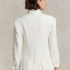 Blazers de lino Ralph Lauren blancos para mujer Blazers de lino Ralph Lauren blancos para mujer