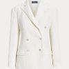 Blazers de lino Ralph Lauren blancos para mujer Blazers de lino Ralph Lauren blancos para mujer
