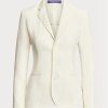 Blazers de lona de lino Ralph Lauren Skye para mujer en blanco