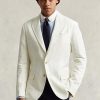 Blazers de traje de lino suave Ralph Lauren Polo blancos para hombre Blazers de traje de lino suave Ralph Lauren Polo blancos para hombre