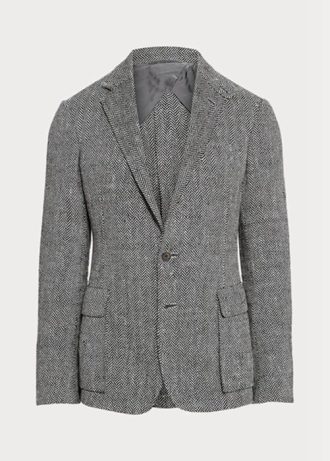 Blazers deportivos de espiga hechos a mano Ralph Lauren Kent en gris para hombre