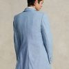 Blazers largos de algodón Chambray de Ralph Lauren para mujer en azul Blazers largos de algodón Chambray de Ralph Lauren para mujer en azul