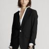 Blazers negros de mezcla de lana Ralph Lauren para mujer Blazers negros de mezcla de lana Ralph Lauren para mujer