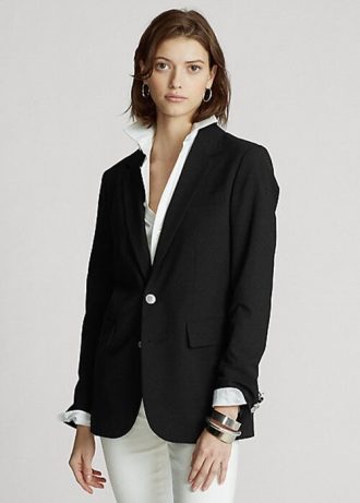 Blazers negros de mezcla de lana Ralph Lauren para mujer