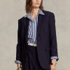 Blazers Ralph Lauren de mezcla de lana elástica para mujer en color azul marino Blazers Ralph Lauren de mezcla de lana elástica para mujer en color azul marino