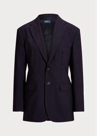 Blazers Ralph Lauren de mezcla de lana elástica para mujer en color azul marino
