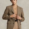 Blazers Ralph Lauren de mezcla de lino con diseño de espiga para mujer en color marrón