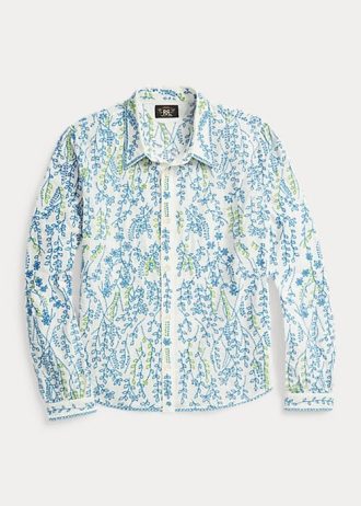 Blusa de algodón con bordado floral multicolor para mujer de Ralph Lauren