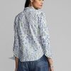 Blusa de algodón con bordado floral multicolor para mujer de Ralph Lauren Blusa de algodón con bordado floral multicolor para mujer de Ralph Lauren
