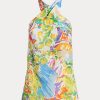 Blusa de lino y voile multicolor Ralph Lauren Darby para mujer