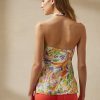 Blusa de lino y voile multicolor Ralph Lauren Darby para mujer