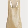 Blusa de tul con adornos dorados Ralph Lauren Presling para mujer