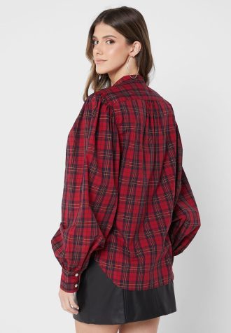 Blusas con botones Ralph Lauren rojas para mujer
