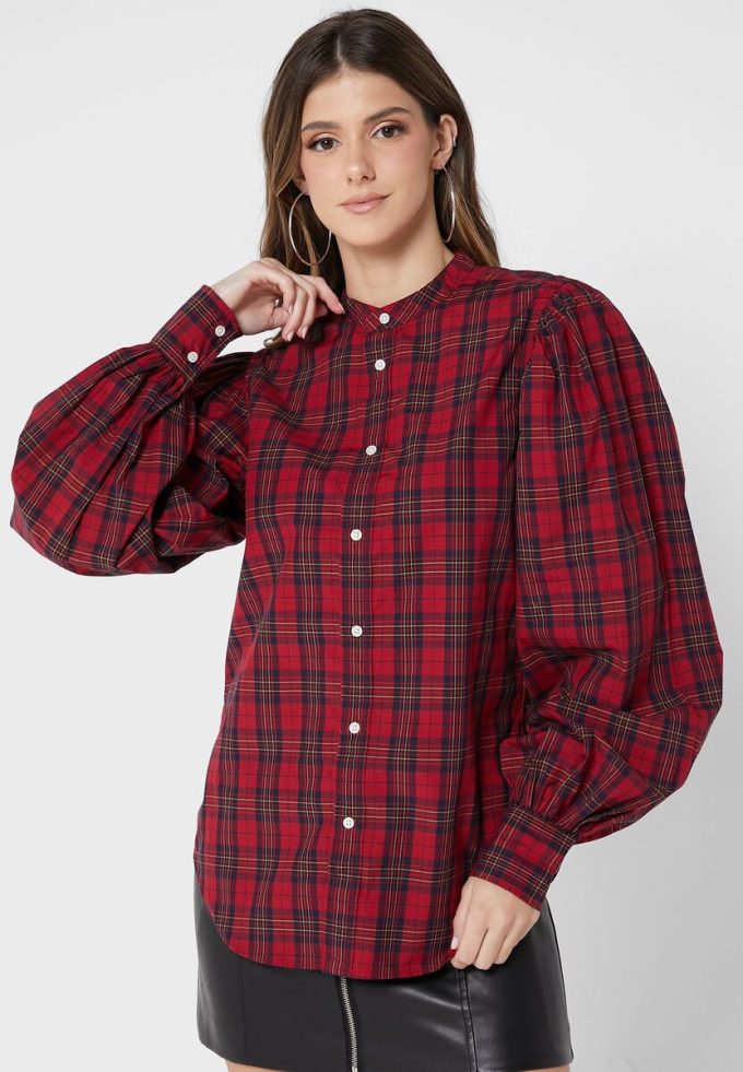 Blusas con botones Ralph Lauren rojas para mujer Blusas con botones Ralph Lauren rojas para mujer