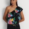 Blusas de un solo hombro con estampado floral de Ralph Lauren para mujer
