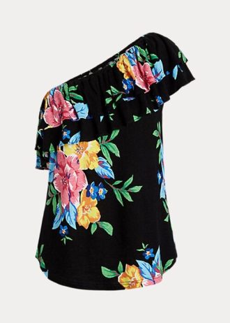 Blusas de un solo hombro con estampado floral de Ralph Lauren para mujer