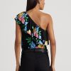 Blusas de un solo hombro con estampado floral de Ralph Lauren para mujer