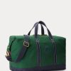 Bolsas de lona verdes con el logotipo de Ralph Lauren bordado para hombre Bolsas de lona verdes con el logotipo de Ralph Lauren bordado para hombre