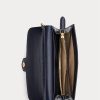 Bolso bandolera mediano Adair de piel repujada Ralph Lauren para mujer, color azul marino refinado Bolso bandolera mediano Adair de piel repujada Ralph Lauren para mujer, color azul marino refinado