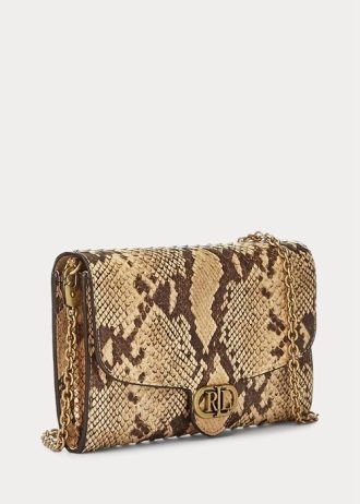 Bolso bandolera mediano Adair de piel sintética de serpiente de Ralph Lauren para mujer