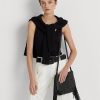 Bolso bandolera mediano Elaina de piel negra para mujer de Ralph Lauren Bolso bandolera mediano Elaina de piel negra para mujer de Ralph Lauren