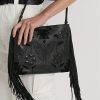 Bolso bandolera mediano Elaina de piel negra para mujer de Ralph Lauren Bolso bandolera mediano Elaina de piel negra para mujer de Ralph Lauren