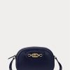 Bolso bandolera mediano Jordynn de piel Ralph Lauren para mujer, color azul marino francés Bolso bandolera mediano Jordynn de piel Ralph Lauren para mujer, color azul marino francés
