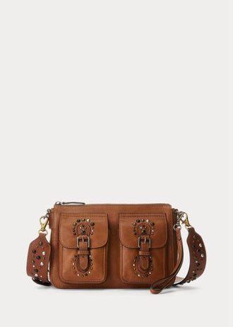 Bolso bandolera mediano Noa de piel con tachuelas Ralph Lauren para mujer de Lauren Tan