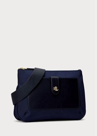 Bolso bandolera mediano Ralph Lauren Oxford Jamey para mujer en azul marino