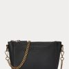 Bolso bandolera mini Sloane de piel negra de Ralph Lauren para mujer Bolso bandolera mini Sloane de piel negra de Ralph Lauren para mujer