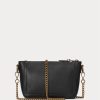 Bolso bandolera mini Sloane de piel negra de Ralph Lauren para mujer Bolso bandolera mini Sloane de piel negra de Ralph Lauren para mujer
