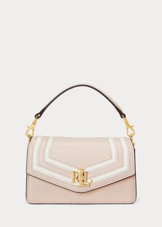 Bolso bandolera pequeño Tayler de piel napa Ralph Lauren para mujer en color rosa claro/vainilla