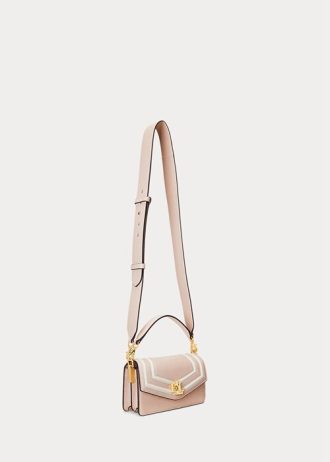 Bolso bandolera pequeño Tayler de piel napa Ralph Lauren para mujer en color rosa claro/vainilla