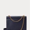 Bolso bandolera Ralph Lauren Polo ID de piel con cadena tipo sobre para mujer en azul marino medianoche Bolso bandolera Ralph Lauren Polo ID de piel con cadena tipo sobre para mujer en azul marino medianoche