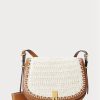 Bolso de mano de crochet Ralph Lauren Polo Id para mujer, color blanco Bolso de mano de crochet Ralph Lauren Polo Id para mujer, color blanco