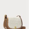 Bolso de mano de crochet Ralph Lauren Polo Id para mujer, color blanco Bolso de mano de crochet Ralph Lauren Polo Id para mujer, color blanco